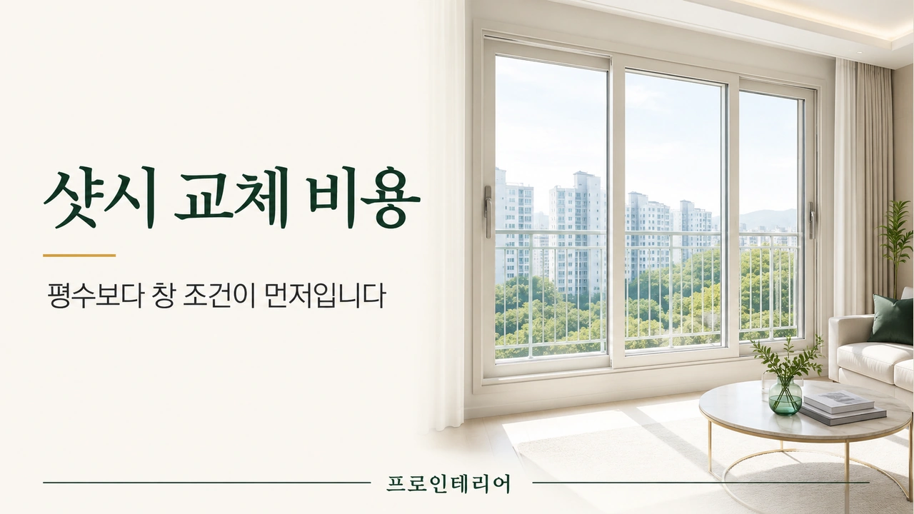밝은 아파트 창호와 함께 샷시 교체 비용은 평수보다 창 조건이 먼저라는 내용을 보여주는 대표 이미지