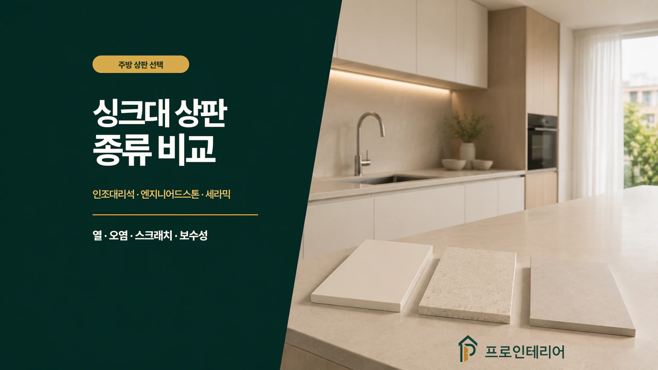 인조대리석 엔지니어드스톤 세라믹 주방 상판 샘플을 비교한 이미지