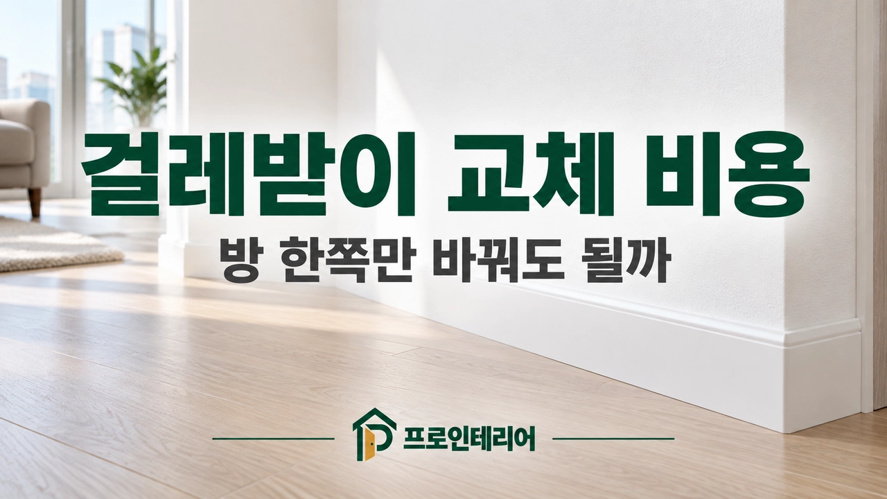 한국 아파트 거실 벽과 바닥이 만나는 걸레받이 교체 비용 대표 이미지