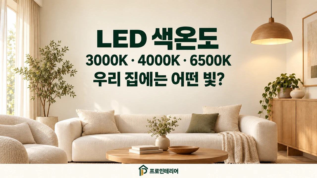 LED 색온도 3000K·4000K·6500K, 거실과 주방은 어떻게 고를까요?