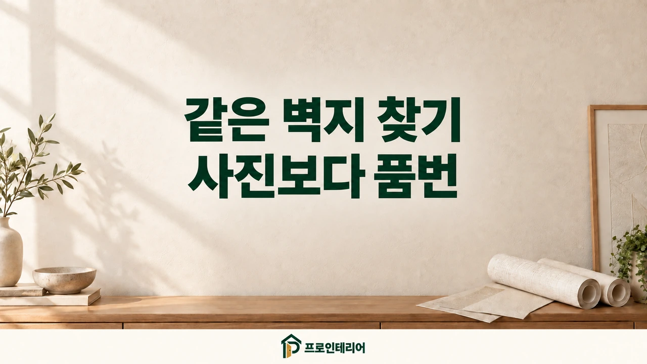 같은 벽지 찾는 법, 부분 도배 전에 품번부터 확인하세요