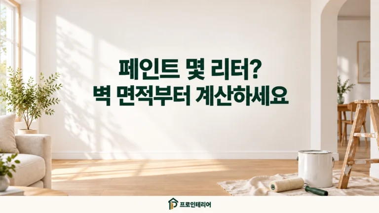 페인트 통과 롤러가 놓인 방의 페인트 소요량 계산 안내